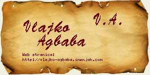 Vlajko Agbaba vizit kartica